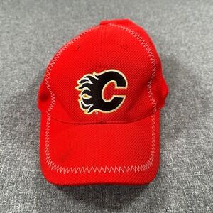 Calgary Flames NHL Hat RPM Molson Canadian Red Mesh Stretch Fit Cap ZigZag